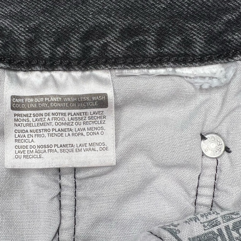 Levi’s 501 Shorts Demin Cutoff Distressed Frayed 90s Raw Hem Faded Black 27 - Picture 10 of 15